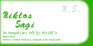 miklos sagi business card